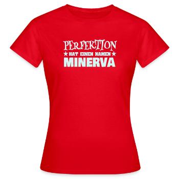 Woman's name Mi - Women's T-Shirt - red - Front - AI Model Female 172 dark (172cm)