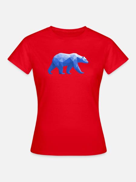 Polar Bär Polygon Eisbär Winter - Frauen T-Shirt - Rot