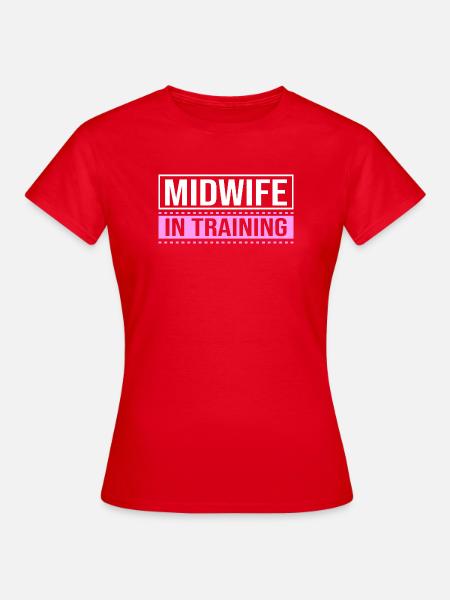 Hebamme - Frauen T-Shirt - Rot