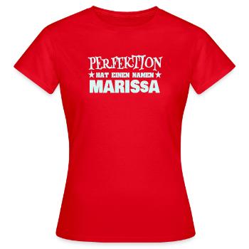 Frauenname Marissa - Frauen T-Shirt - Rot - Vorne - AI Model Female 172 dark (172cm)