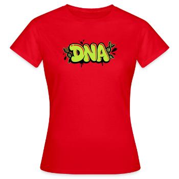 Graffiti de lettrage ADN - T-shirt Femme - rouge - Devant - AI Model Female 172 dark (172cm)