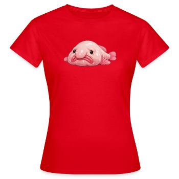 Poisson blob - T-shirt Femme - rouge - Devant - AI Model Female 172 dark (172cm)
