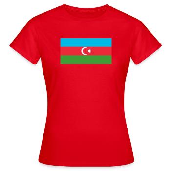 Aufkleber Flagge von Aserbaidschan Aufkleber Aserbaidschan - Frauen T-Shirt - Rot - Vorne - AI Model Female 172 dark (172cm)