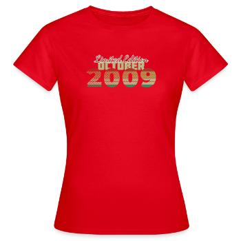 16. Geburtstag Limited Edition (SCR) 10/2009 - Frauen T-Shirt - Rot - Vorne - AI Model Female 172 dark (172cm)