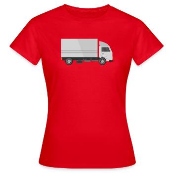 Camion de livraison - T-shirt Femme - rouge - Devant - AI Model Female 172 dark (172cm)