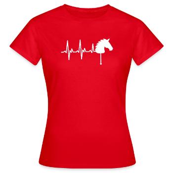 Hobby Horsing - T-shirt Femme - rouge - Devant - AI Model Female 172 dark (172cm)