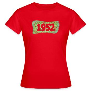 1952 1952 - Women's T-Shirt - red - Front - AI Model Female 172 dark (172cm)