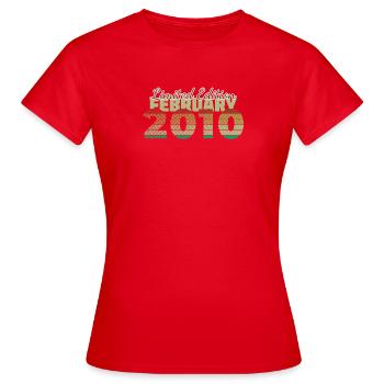 16. Geburtstag Limited Edition (SCR) 02/2010 - Frauen T-Shirt - Rot - Vorne - AI Model Female 172 dark (172cm)