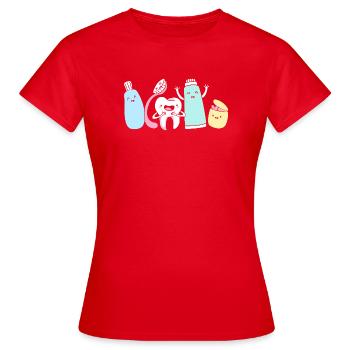Rezeptionist Zahnarzt - Frauen T-Shirt - Rot - Vorne - AI Model Female 172 dark (172cm)