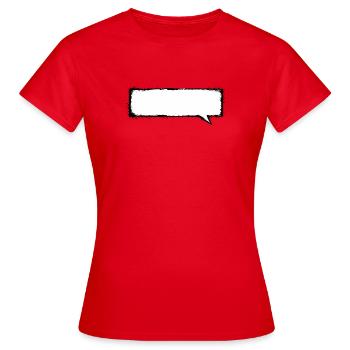 Sprechblase_Grunge_Banner - T-shirt Femme - rouge - Devant - AI Model Female 172 dark (172cm)