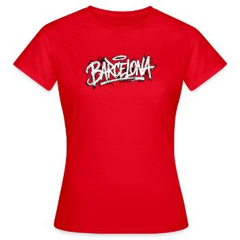 Barcelona Graffiti Hip Hop - Frauen T-Shirt - Rot - Vorne - AI Model Female 172 dark (172cm)