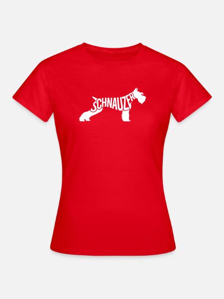 Schnauzer Hund Liebhaber Riesenschnauzer Fan - Frauen T-Shirt - Rot