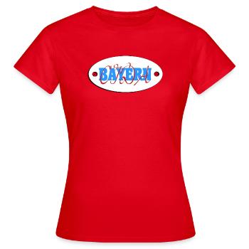 Bavaria, Bavaria Oida, Bavaria, Bavaria coat of arms - Women's T-Shirt - red - Front - AI Model Female 172 dark (172cm)
