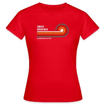 Bremen Retro Shirt 2800 Oldschool Zip Code - Women's T-Shirt - red - Front - AI Model Female 172 dark (172cm)