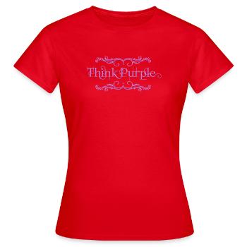 Pensez violet - T-shirt Femme - rouge - Devant - AI Model Female 172 dark (172cm)