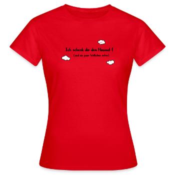 Ich schenk dir den Himmel - Frauen T-Shirt - Rot - Vorne - AI Model Female 172 dark (172cm)