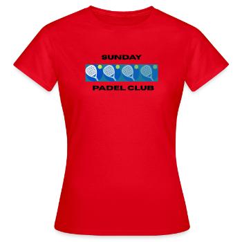 Sunday Padel Club - Frauen T-Shirt - Rot - Vorne - AI Model Female 172 dark (172cm)