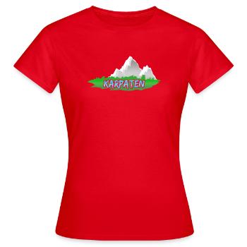 montagnes des Carpates - T-shirt Femme - rouge - Devant - AI Model Female 172 dark (172cm)
