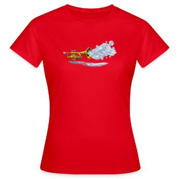 Éclatement en laiton aqua - T-shirt Femme - rouge - Devant - AI Model Female 172 dark (172cm)
