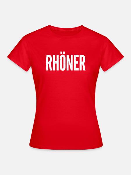 Rhöner Großschrift Relief - Frauen T-Shirt - Rot