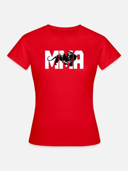 MMA Design mit einer Raubkatze - Frauen T-Shirt - Rot