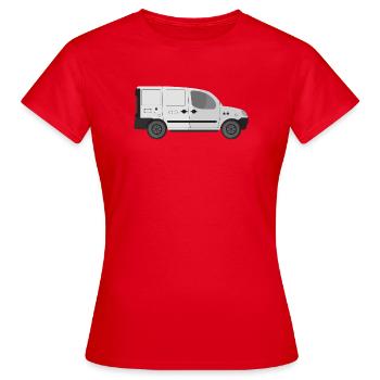 Fourgon - T-shirt Femme - rouge - Devant - AI Model Female 172 dark (172cm)