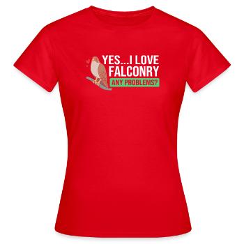 Piaillement Fauconnerie - T-shirt Femme - rouge - Devant - AI Model Female 172 dark (172cm)