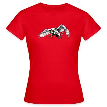 Rostocker Greif - Frauen T-Shirt - Rot - Vorne - AI Model Female 172 dark (172cm)