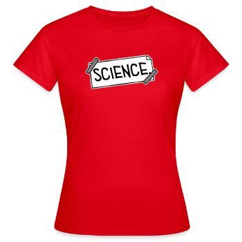 Déclaration scientifique : Déclaration sur l’éducation des nerds - T-shirt Femme - rouge - Devant - AI Model Female 172 dark (172cm)