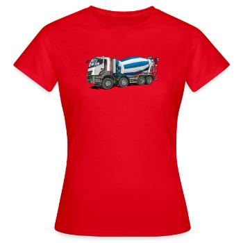 Concrete mixer - Women's T-Shirt - red - Front - AI Model Female 172 dark (172cm)