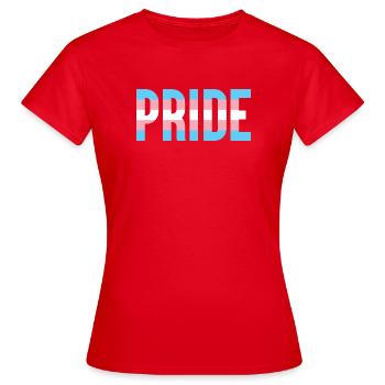 Mois de la fierté LGBT - Fierté trans - T-shirt Femme - rouge - Devant - AI Model Female 172 dark (172cm)