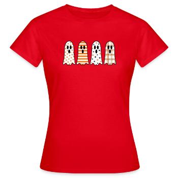 Halloween du Quatuor Fantôme - T-shirt Femme - rouge - Devant - AI Model Female 172 dark (172cm)