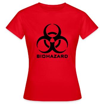Biohazard - T-shirt Femme - rouge - Devant - AI Model Female 172 dark (172cm)
