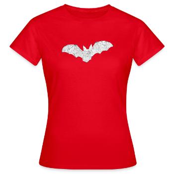 Vol nocturne de chauves-souris à titre d’illustration - T-shirt Femme - rouge - Devant - AI Model Female 172 dark (172cm)