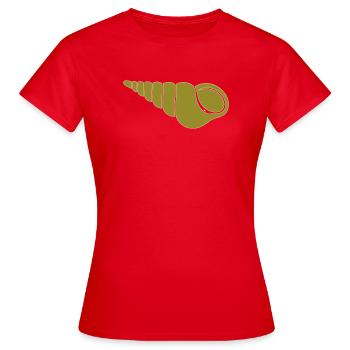 Motif d’escargot spirale olivier - T-shirt Femme - rouge - Devant - AI Model Female 172 dark (172cm)