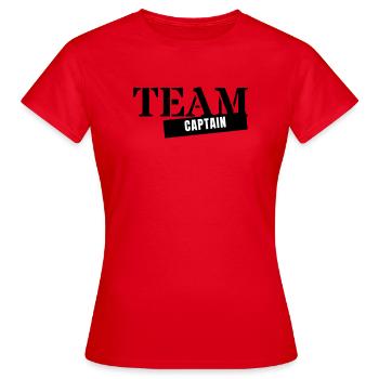 Team Captain - Kapitän Coach Trainer Gruppe Chef - Women's T-Shirt - red - Front - AI Model Female 172 dark (172cm)