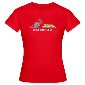 N’abandonne jamais, jamais - T-shirt Femme - rouge - Devant - AI Model Female 172 dark (172cm)