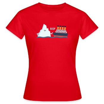 Titanic Lustige Titanic Berg Boop Parodie für Jungs - Frauen T-Shirt - Rot - Vorne - AI Model Female 172 dark (172cm)