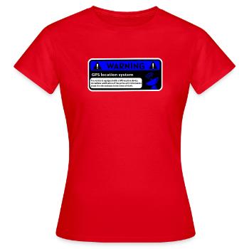GPS-Alarm und Fahrzeugortung - Frauen T-Shirt - Rot - Vorne - AI Model Female 172 dark (172cm)