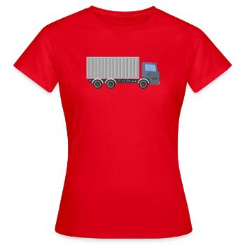Camion de livraison - T-shirt Femme - rouge - Devant - AI Model Female 172 dark (172cm)