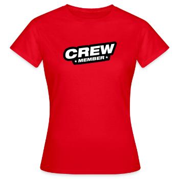 Crew Mitglied - Frauen T-Shirt - Rot - Vorne - AI Model Female 172 dark (172cm)