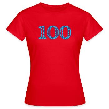 ANNIVERSARY. HAPPY BIRTHDAY. HAPPY BIRTHDAY. - Women's T-Shirt - red - Front - AI Model Female 172 dark (172cm)