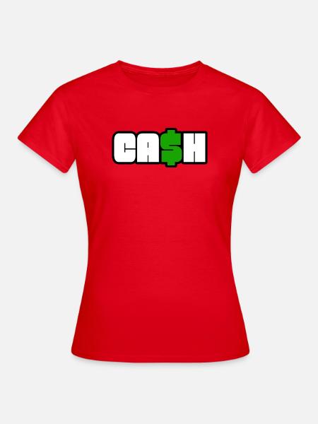 Bargeldsymbol Fettes Dollar-Logo - Frauen T-Shirt - Rot