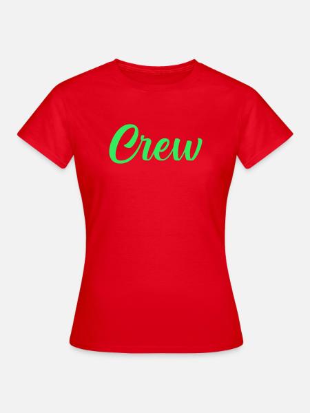 Crew Neon Script - Frauen T-Shirt - Rot