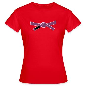 Ceinture violette - Ceinture violette - T-shirt Femme - rouge - Devant - AI Model Female 172 dark (172cm)