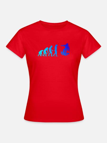 Modernes Snowboard Artwork - Frauen T-Shirt - Rot