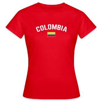 Colombie  - T-shirt Femme - rouge - Devant - AI Model Female 172 dark (172cm)