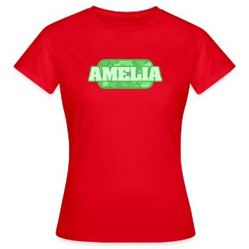 Amelia als Bio - Frauen T-Shirt - Rot - Vorne - AI Model Female 172 dark (172cm)