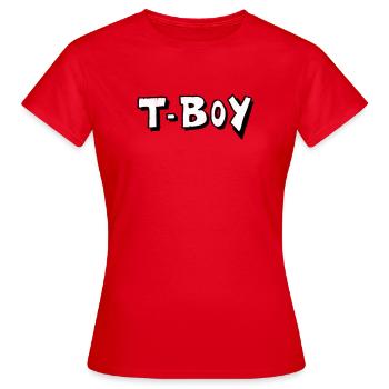 T-Boy Transboy LGBTQ Pride - Illustration - Frauen T-Shirt - Rot - Vorne - AI Model Female 172 dark (172cm)