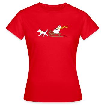 Sledging - Women's T-Shirt - red - Front - AI Model Female 172 dark (172cm)